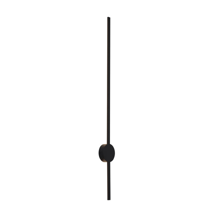 QAZQA Moderne wandlamp zwart 100cm incl. LED - Clockwise