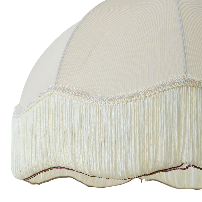 QAZQA Stoffen lampenkap beige met witte binnenkant 45|15|21,5 -