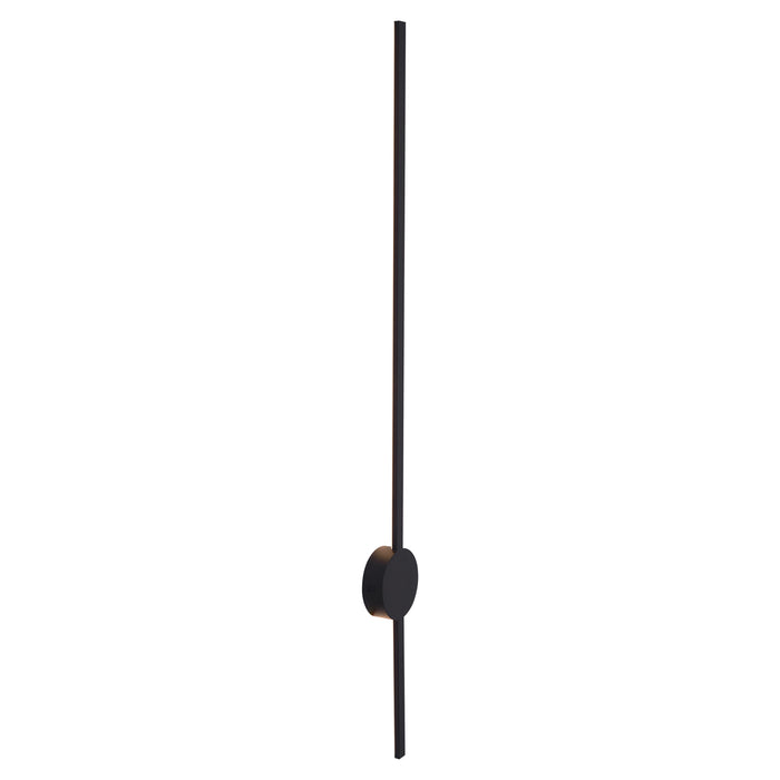 QAZQA Moderne wandlamp zwart 100cm incl. LED - Clockwise