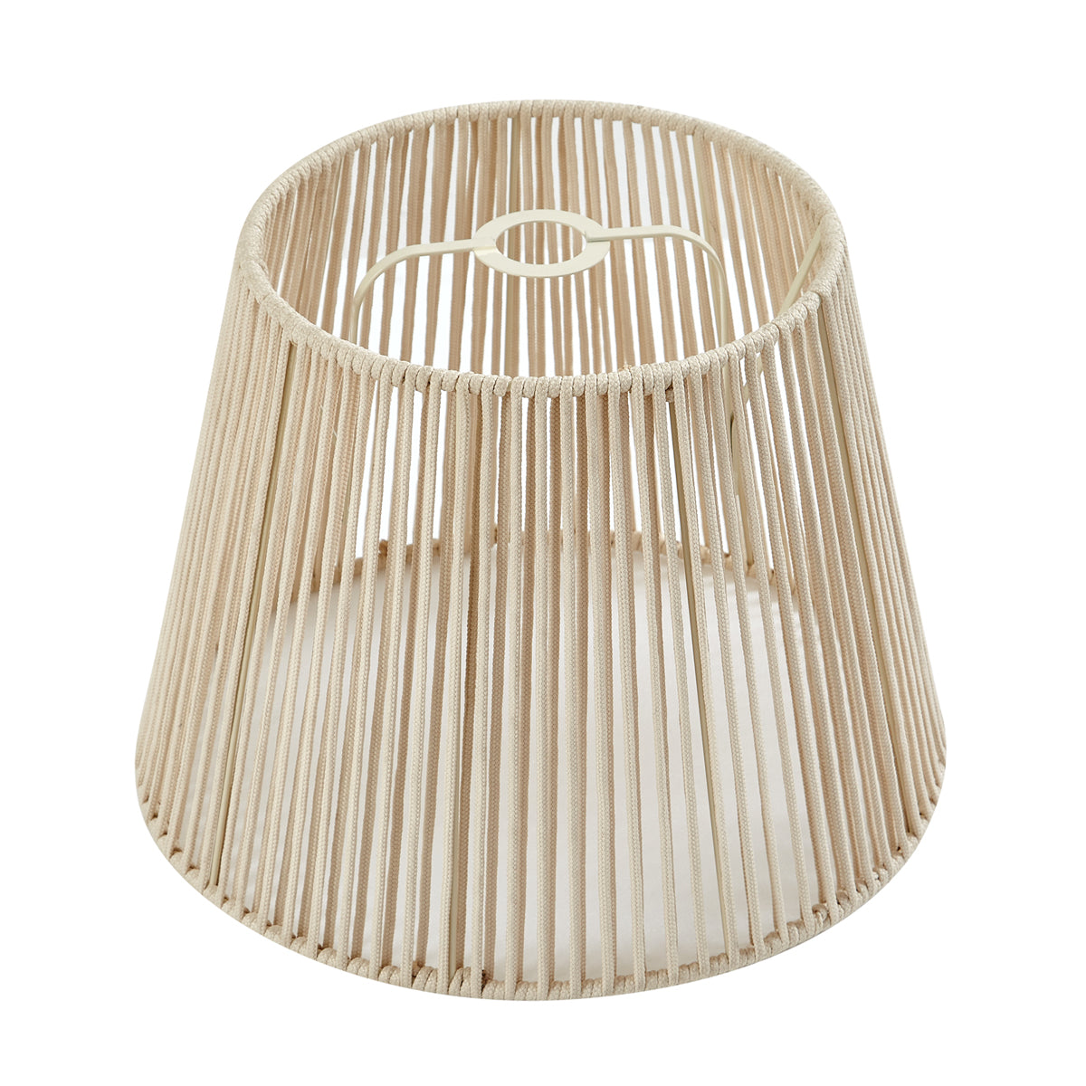 QAZQA Buiten lampenkap met beige touw IP54 40|28|30