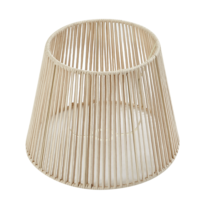 QAZQA Buiten lampenkap met beige touw IP54 40|28|30