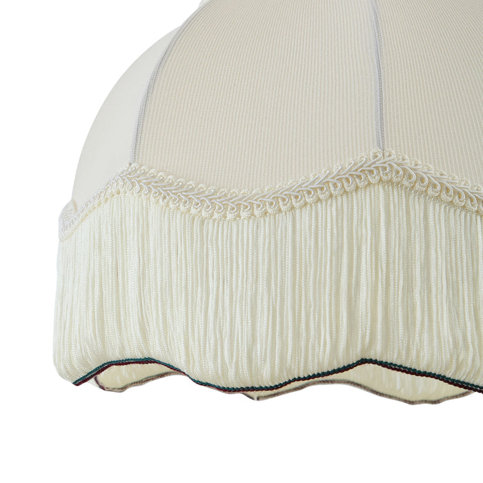 QAZQA Stoffen lampenkap beige met witte binnenkant 31,5|15|14 -