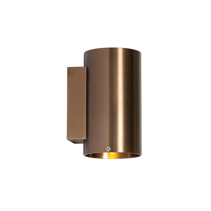 QAZQA Smart wandlamp donkerbrons rond 2-lichts incl. 2 Wifi GU10 50mm