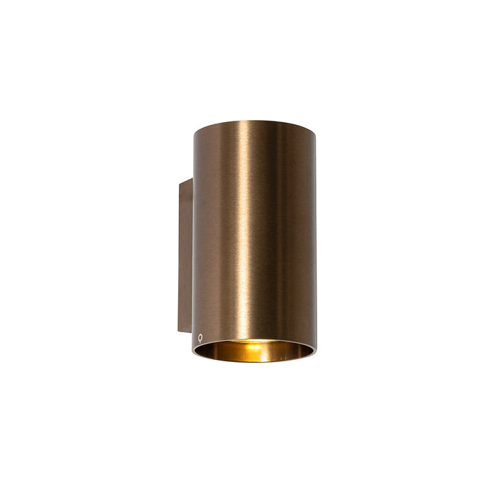 QAZQA Smart wandlamp donkerbrons rond 2-lichts incl. 2 Wifi GU10 50mm