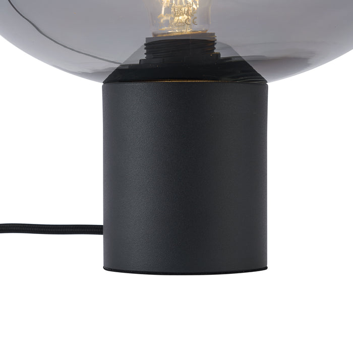 QAZQA Design tafellamp zwart met smoke glas - Umbrella