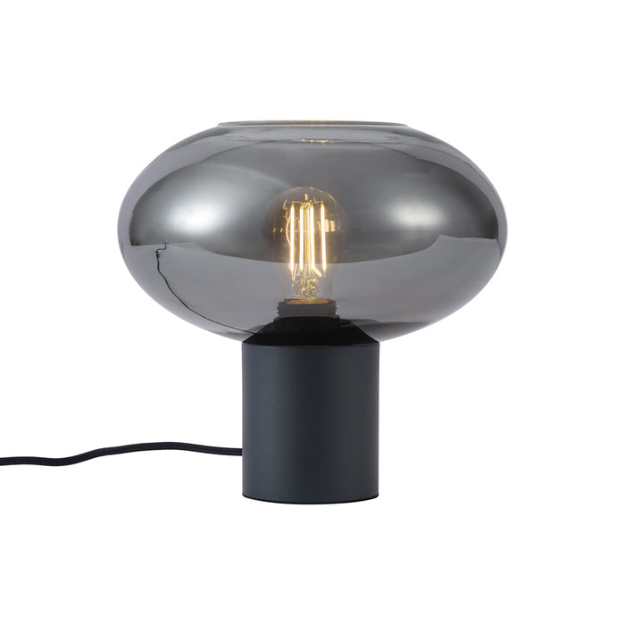 QAZQA Design tafellamp zwart met smoke glas - Umbrella