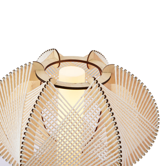 QAZQA Japandi tafellamp beige 32cm - Gertie