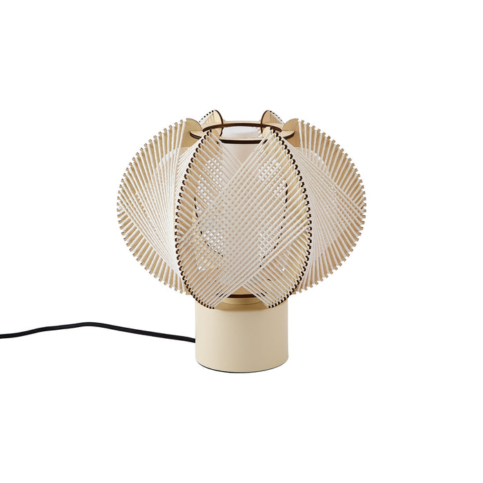 QAZQA Japandi tafellamp beige 32cm - Gertie