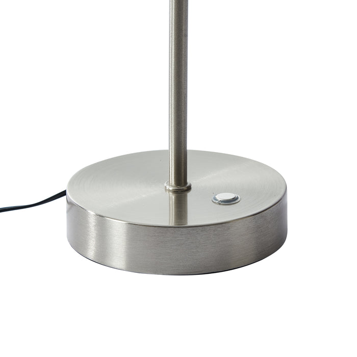 QAZQA Design tafellamp staal met opaal glas incl. LED dimbaar - Joya