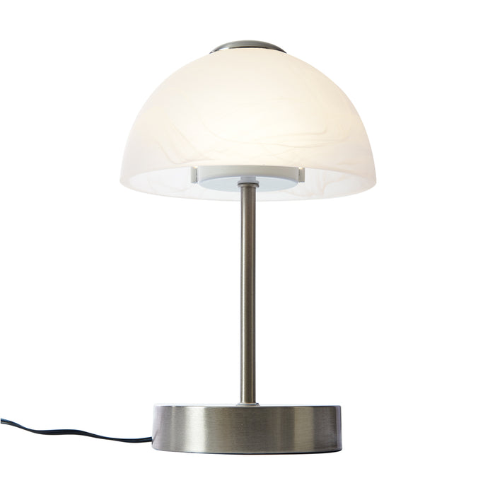 QAZQA Design tafellamp staal met opaal glas incl. LED dimbaar - Joya
