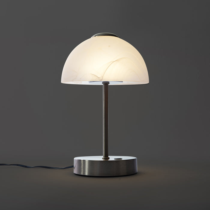 QAZQA Design tafellamp staal met opaal glas incl. LED dimbaar - Joya