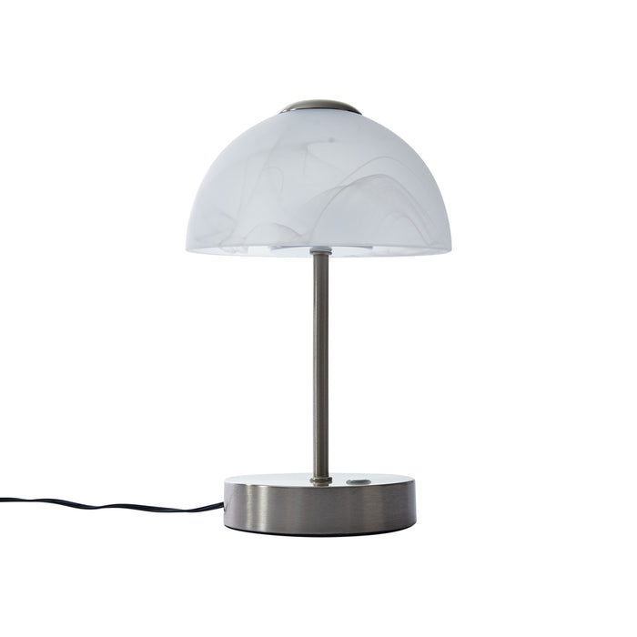 QAZQA Design tafellamp staal met opaal glas incl. LED dimbaar - Joya