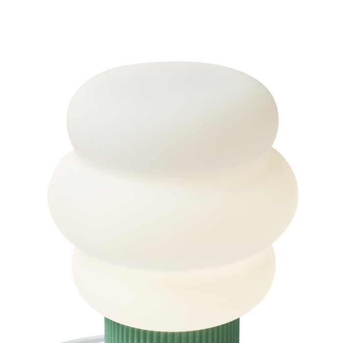 QAZQA Japandi tafellamp groen met opaal glas 18cm - Miele