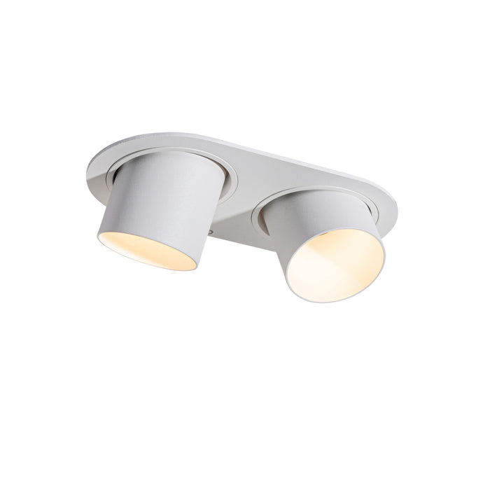 QAZQA Set van 6 inbouwspots wit GU10 50mm 2-lichts - Installa