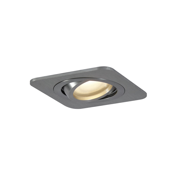 QAZQA Afgeronde inbouwspot gunmetal GU10 50mm draai- en kantelbaar