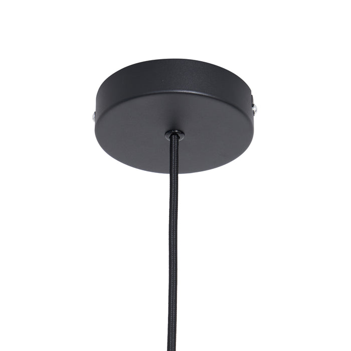 QAZQA Japandi hanglamp bruin met stoffen kap 50cm  - Plu