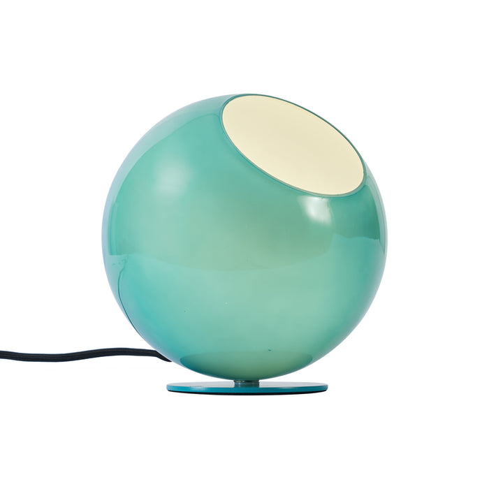QAZQA Retro tafellamp blauw met glas - Mabel