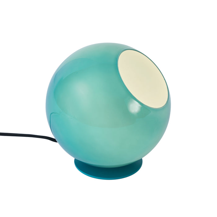 QAZQA Retro tafellamp blauw met glas - Mabel