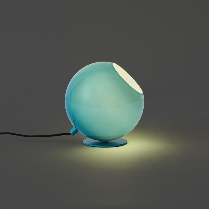 QAZQA Retro tafellamp blauw met glas - Mabel