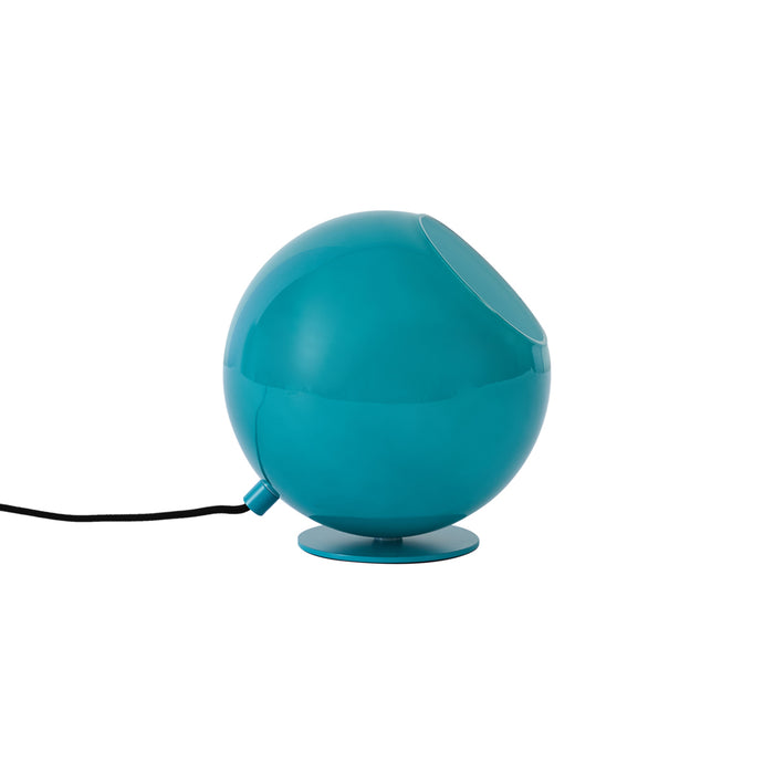 QAZQA Retro tafellamp blauw met glas - Mabel