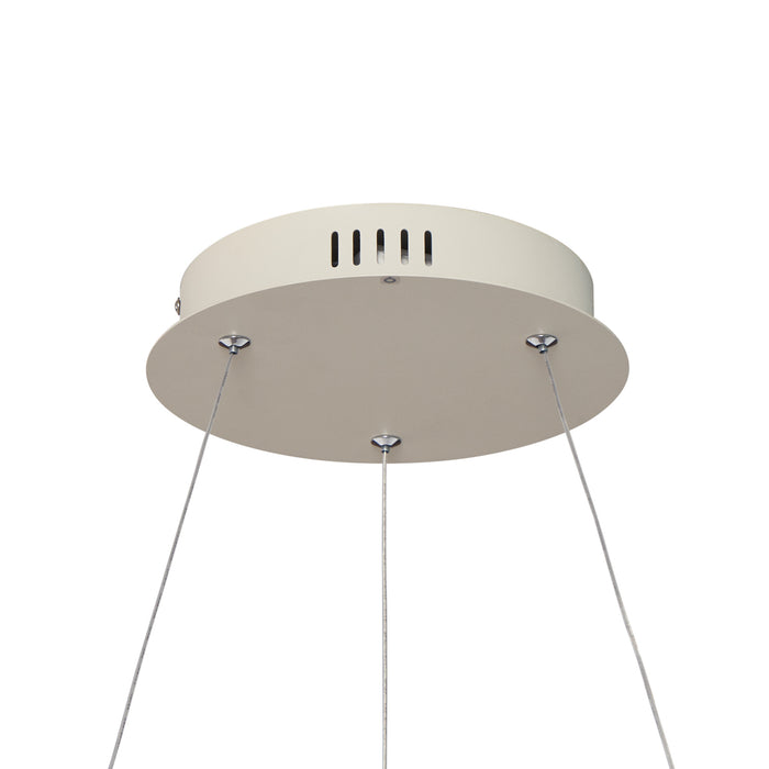 QAZQA Design hanglamp beige 80cm incl. LED 3-staps dimbaar - Girello