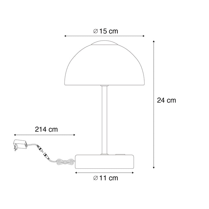 QAZQA Design tafellamp donkerbrons incl. LED dimbaar - Joya