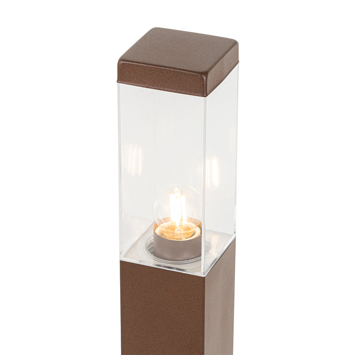 QAZQA Smart buitenlamp paal roestbruin 80 cm incl. Wifi P45 - Malios