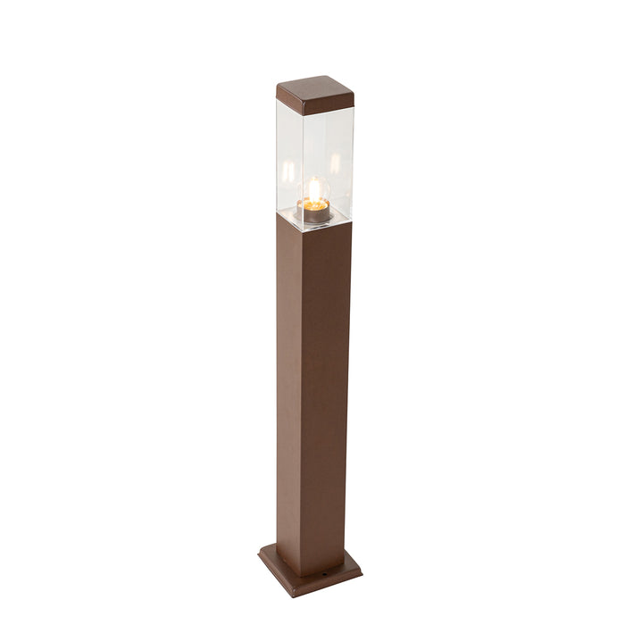QAZQA Smart buitenlamp paal roestbruin 80 cm incl. Wifi P45 - Malios