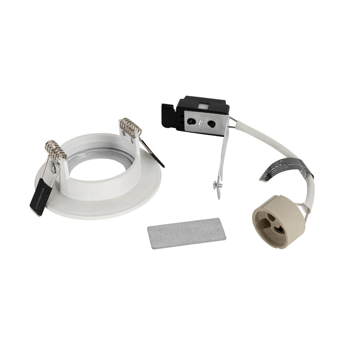 QAZQA Smart inbouwspot wit rond  IP44 incl. Wifi GU10 50mm - Xena