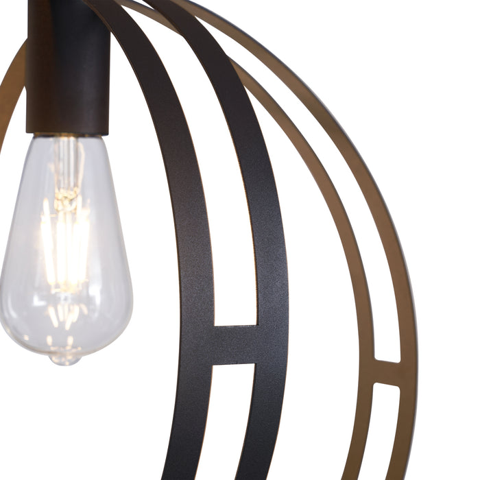 QAZQA Design hanglamp zwart langwerpig 3-lichts - Indu