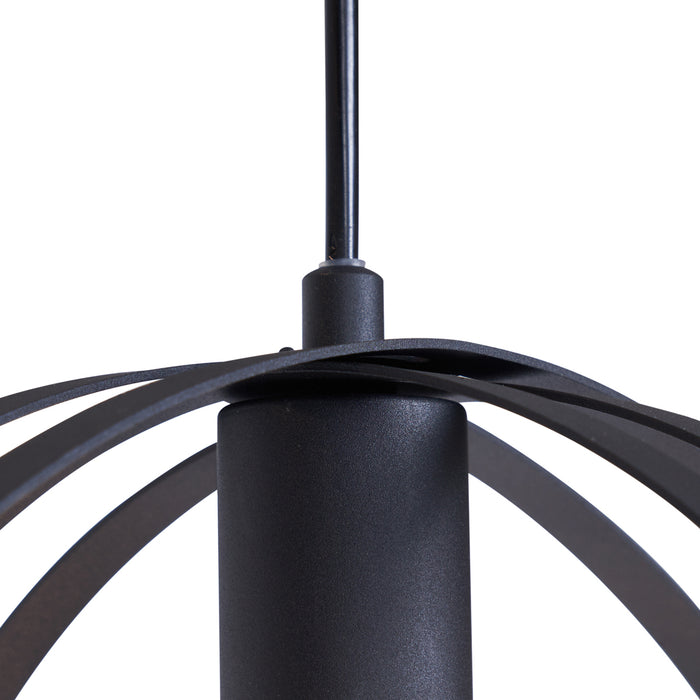 QAZQA Design hanglamp zwart langwerpig 3-lichts - Indu