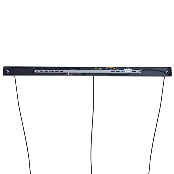 QAZQA Design hanglamp zwart langwerpig 3-lichts - Indu
