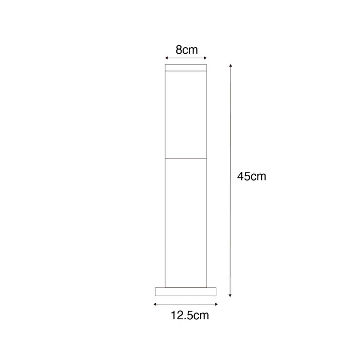 QAZQA Smart buitenlamp paal roestbruin 45cm incl. Wifi P45 - Malios