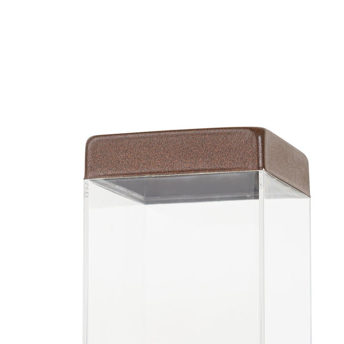 QAZQA Smart buitenlamp paal roestbruin 45cm incl. Wifi P45 - Malios