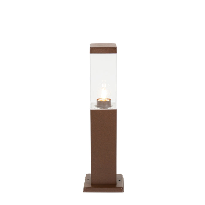 QAZQA Smart buitenlamp paal roestbruin 45cm incl. Wifi P45 - Malios