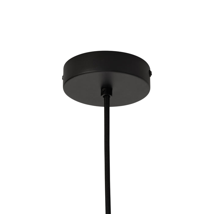 QAZQA Bohemian hanglamp zwart met bamboe - Lily