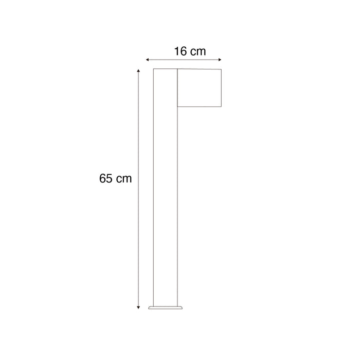 QAZQA Buitenlamp aluminium met hout print met grondpin en kabelmof