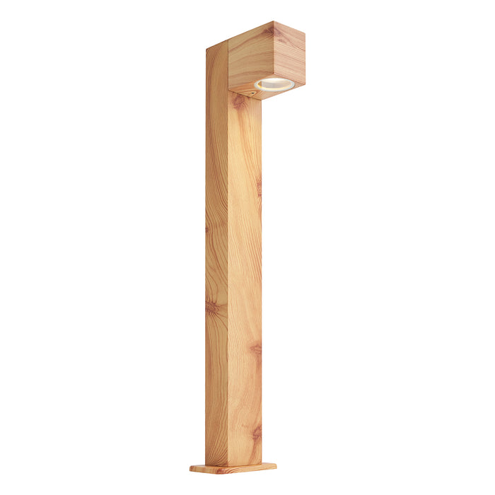 QAZQA Buitenlamp aluminium met hout print met grondpin en kabelmof