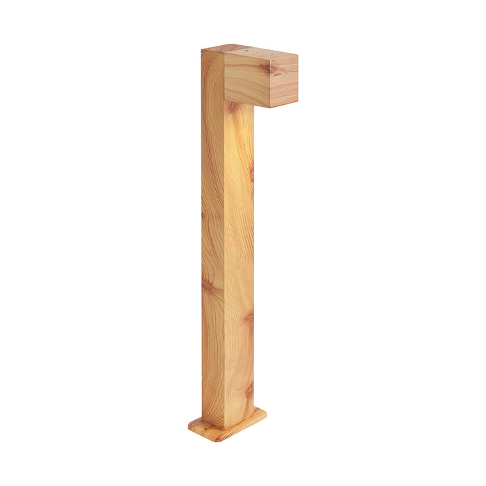 QAZQA Buitenlamp aluminium met hout print met grondpin en kabelmof