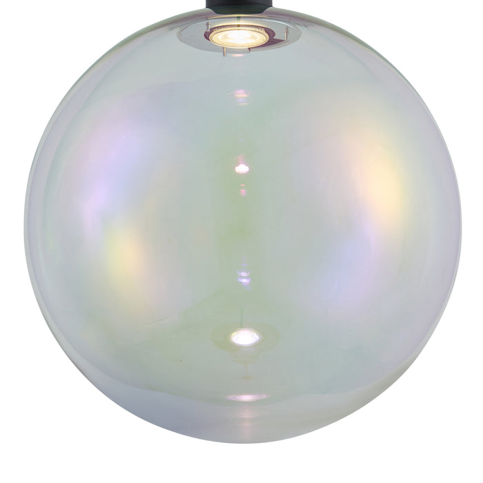 QAZQA Design hanglamp zwart met helder glas 35cm - Mallon