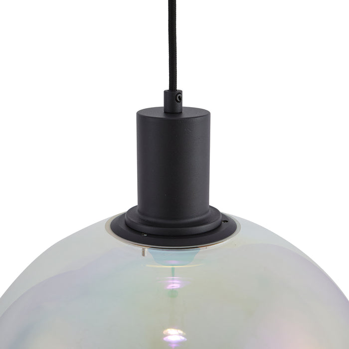 QAZQA Design hanglamp zwart met helder glas 35cm - Mallon
