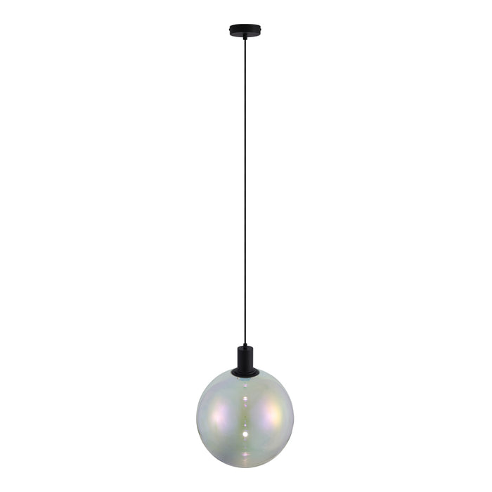 QAZQA Design hanglamp zwart met helder glas 35cm - Mallon