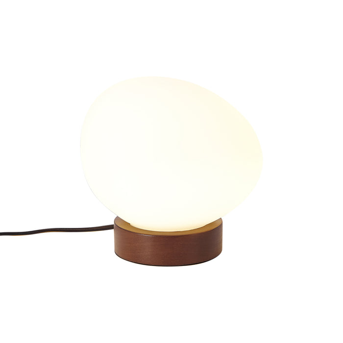 QAZQA Japandi tafellamp hout met opaal glas - Sally