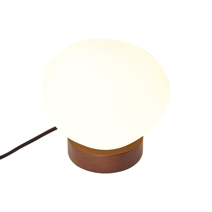 QAZQA Japandi tafellamp hout met opaal glas - Sally