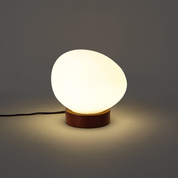 QAZQA Japandi tafellamp hout met opaal glas - Sally