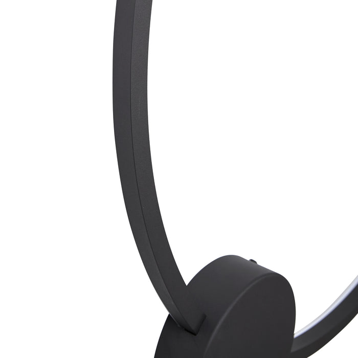 QAZQA Design wandlamp zwart 68cm incl. LED 3-staps dimbaar - Anello