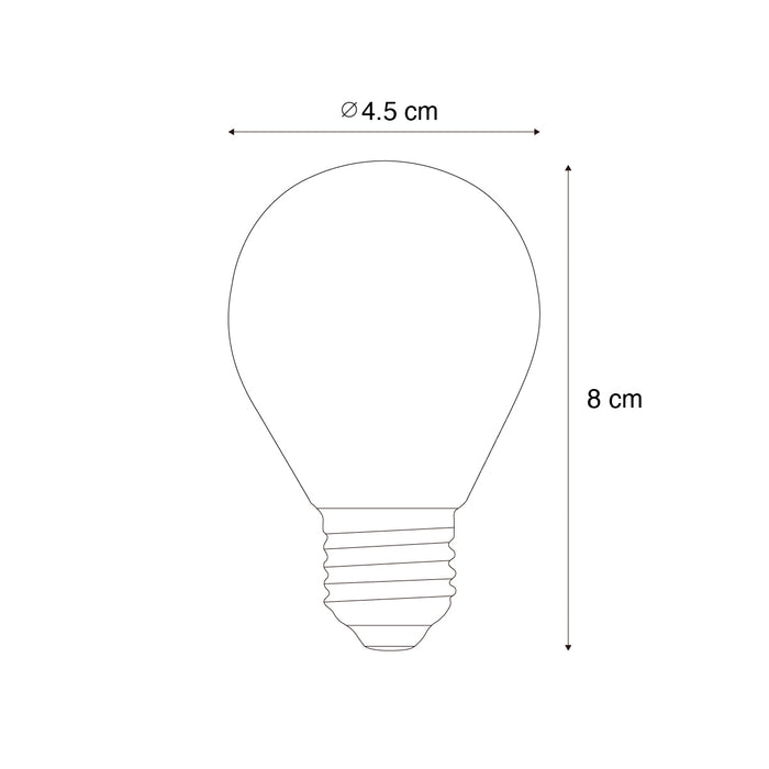 LUEDD E27 dimbare LED lamp P45 helder glas 3W 350 lm 3000K