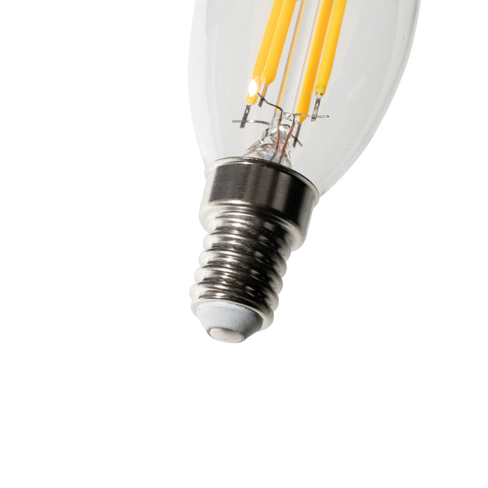 LUEDD Set van 5 E14 3-staps dimbare LED lampen B35 helder 4W 450 lm
