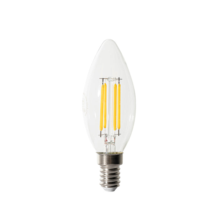 LUEDD Set van 5 E14 3-staps dimbare LED lampen B35 helder 4W 450 lm