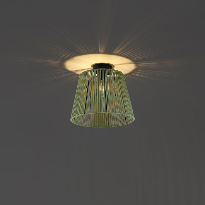 QAZQA Japandi buiten plafondlamp met groen touw IP54 - Jayla